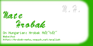 mate hrobak business card